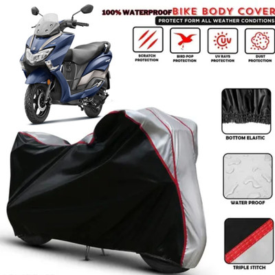 AutoGalaxy Waterproof Two Wheeler Cover for Suzuki(Burgman Street, Black, Silver)