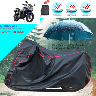 AutoGalaxy Waterproof Two Wheeler Cover for Yamaha(Fazer-FI BS6, Black)