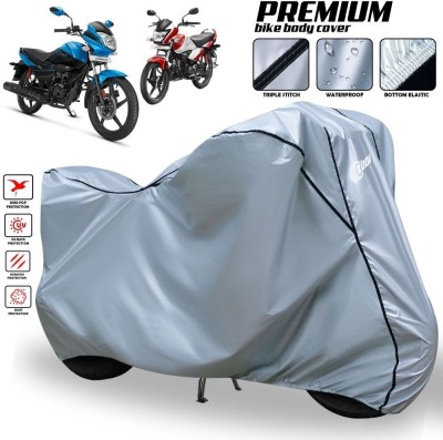 xodi Waterproof Two Wheeler Cover for Hero(Splendor I Smart, Silver, Black)