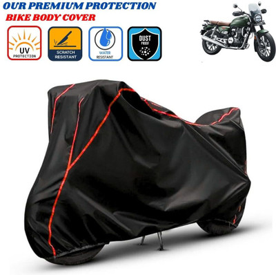 Delphinium Waterproof Two Wheeler Cover for Honda(CB350RS, Black, Red)