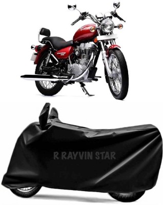 R Rayvin Star Two Wheeler Cover for Royal Enfield(Twin spark, Black)