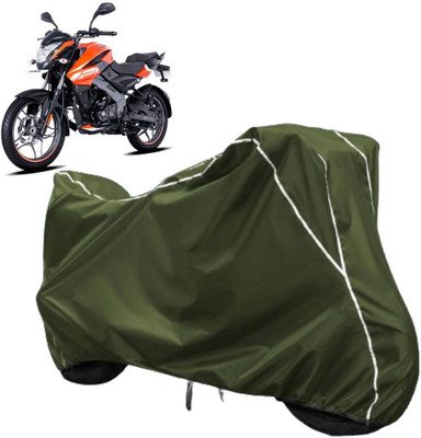 AUTOCAD Waterproof Two Wheeler Cover for Bajaj(Pulsar NS 200, Green, White)