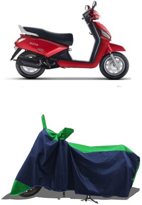 SUGASHRI Waterproof Two Wheeler Cover for Mahindra(Gusto 125, Green, Blue)