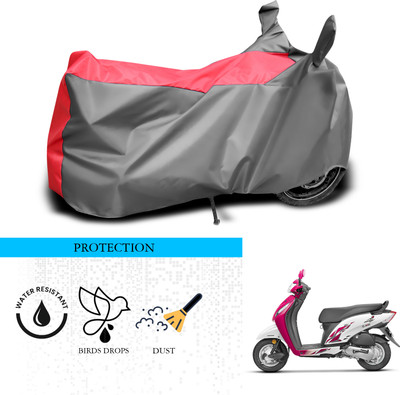 ANTHUB Waterproof Two Wheeler Cover for Honda(Activa i, Grey, Red)