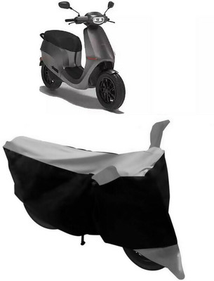 ABORDABLE Two Wheeler Cover for Ola(Electric Scooter, Black, Grey)