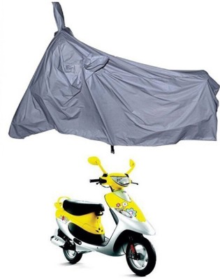 Ascension Two Wheeler Cover for TVS(Scooty Pep Plus, Silver)