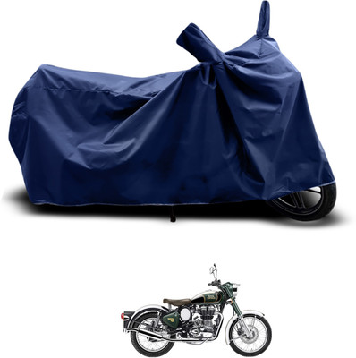 CODOKI Waterproof Two Wheeler Cover for Royal Enfield(Classic Chrome, Blue)