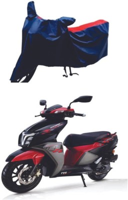 Mdstar Waterproof Two Wheeler Cover for TVS(Ntorq 125, Red, Blue)