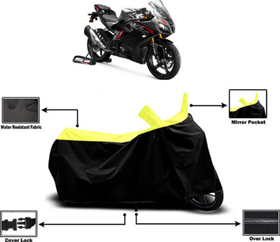 Amexride Two Wheeler Cover for TVS(Apache RR 310, Yellow)