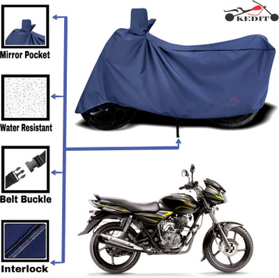 AASHTIK MART Two Wheeler Cover for Bajaj(Discover 125 DTS-i, Blue)