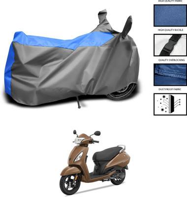 CODOKI Waterproof Two Wheeler Cover for TVS(Jupiter classic, Grey, Blue)