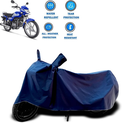 AASHTIK MART Two Wheeler Cover for Hero(HF Deluxe, Blue)