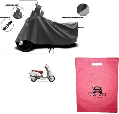 OPZET INDIA Waterproof Two Wheeler Cover for Suzuki(Access, Grey)