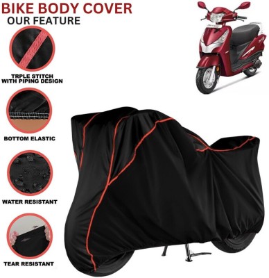 kerwa Waterproof Two Wheeler Cover for Hero(Destini 125, Black, Red)