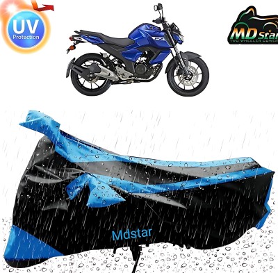 Mdstar Waterproof Two Wheeler Cover for Yamaha(FZ V3, Blue, Black)