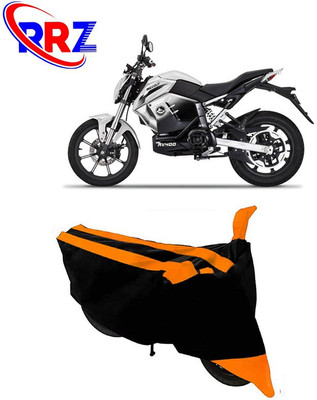 RRZ Waterproof Two Wheeler Cover for Revolt(RV 400, Black, Orange)