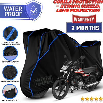 POLYMAXX Waterproof Two Wheeler Cover for Hero(HF Deluxe, Black)