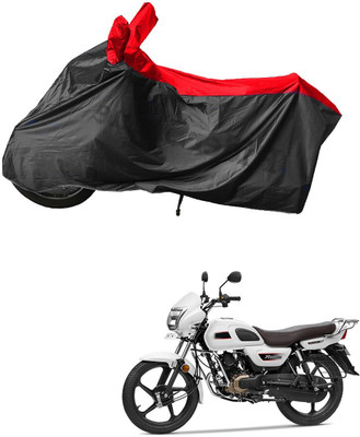 RiderShine Waterproof Two Wheeler Cover for TVS(Radeon, Black, Red)