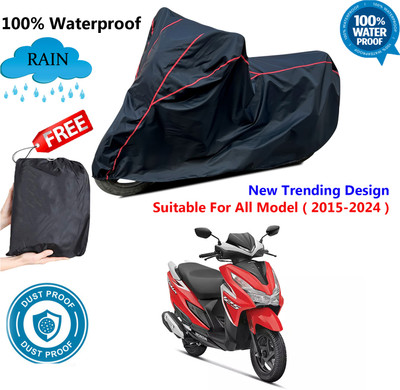 AUTOCAD Waterproof Two Wheeler Cover for Honda(Grazia, Black, Red)