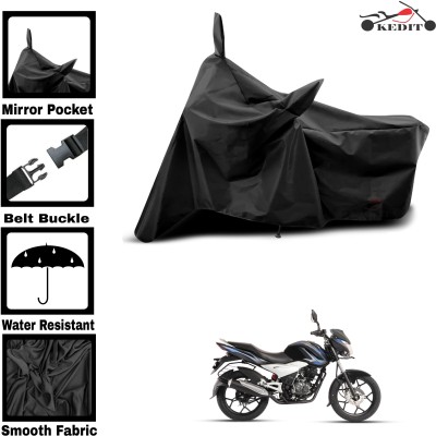 KEDIT Two Wheeler Cover for Bajaj(Discover 125 DTS-i, Black)