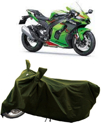 GROFATIK Two Wheeler Cover for Kawasaki(Ninja ZX-10R SE BS6, Green)