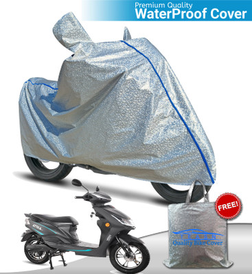 TEASN Waterproof Two Wheeler Cover for Hero(Motocorp Electric Atria, Silver)