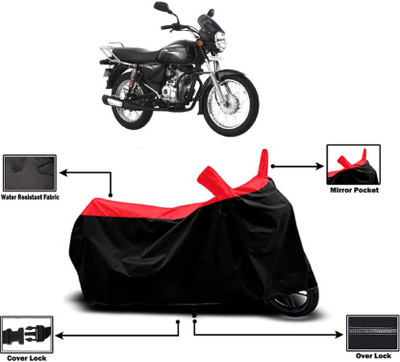 KEDIT Two Wheeler Cover for Bajaj(Boxer, Red)