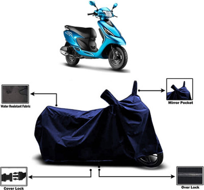 KEDIT Two Wheeler Cover for TVS(Zest, Blue)
