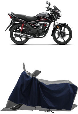 SUGASHRI Waterproof Two Wheeler Cover for Honda(CB Shine, Grey, Blue)