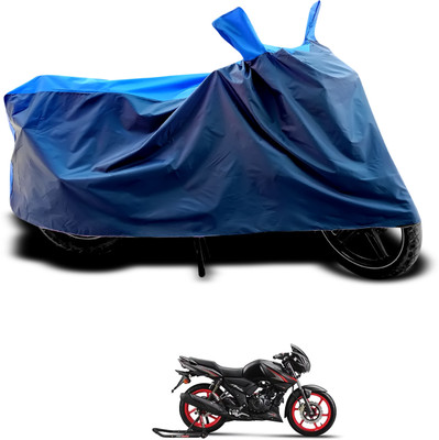 PAGORA Waterproof Two Wheeler Cover for TVS(Apache, Black, Blue)
