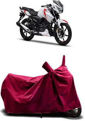 KEDIT Two Wheeler Cover for TVS(Apache RTR 160 4V, Maroon)