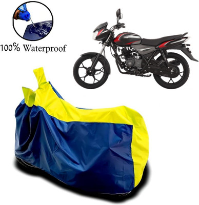 APNEK Waterproof Two Wheeler Cover for Bajaj(Discover 110, Yellow, Blue)