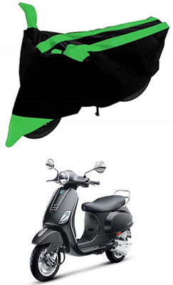Furious3D Two Wheeler Cover for Piaggio(Vespa VXL 125, Green, Black)