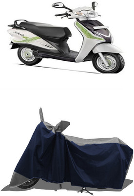 SUGASHRI Waterproof Two Wheeler Cover for Hero(Moto Corp Duet, Grey, Blue)