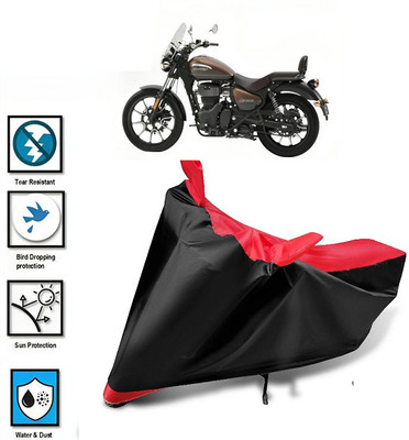 smwzxyu Waterproof Two Wheeler Cover for Royal Enfield(Meteor 350, Red, Black)