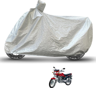 Caronix Waterproof Two Wheeler Cover for Hero(Ambition, Silver)