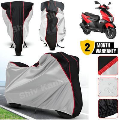 Shiv Kanha Waterproof Two Wheeler Cover for TVS(NTORQ, Silver, Black)