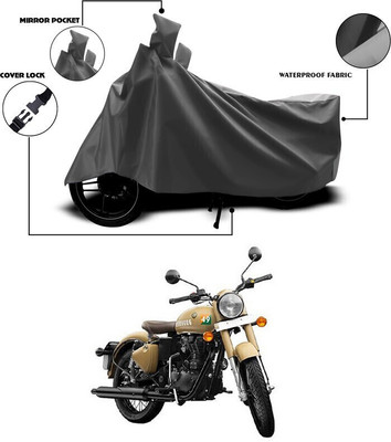ANTHUB Two Wheeler Cover for Royal Enfield(Bullet 350, Grey)