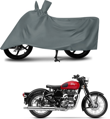 MMSSTAR Waterproof Two Wheeler Cover for Royal Enfield(350, Grey)