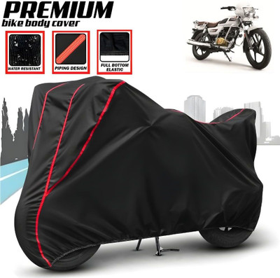 Mwiss Waterproof Two Wheeler Cover for TVS(Radeon, Black, Red)