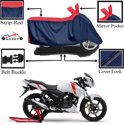 KEDIT Two Wheeler Cover for TVS(Apache RTR 160, Red, Blue)