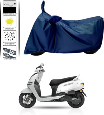 DeepShakshi AUTOMOTIVE Waterproof Two Wheeler Cover for TVS(iQube, Blue)