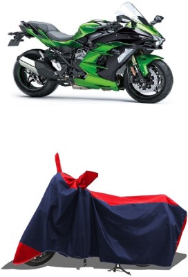 SUGASHRI Waterproof Two Wheeler Cover for Kawasaki(Ninja H2 SX, Red, Blue)