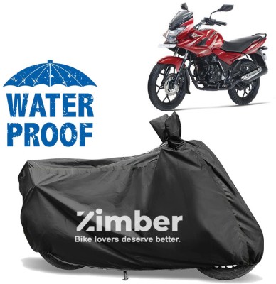 ZIMBER Waterproof Two Wheeler Cover for Bajaj(Discover 150 f, Black)