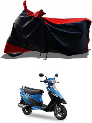 AESTRYD Two Wheeler Cover for TVS(Scooty Pep+ BS6, Red)