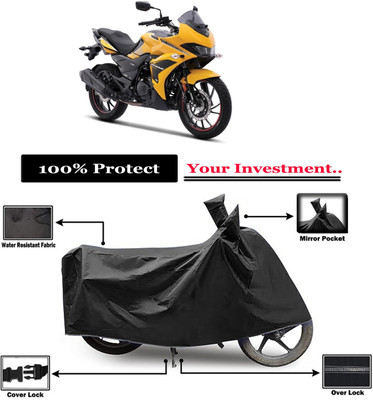 Amexride Two Wheeler Cover for Hero(Xtreme 200S, Black)