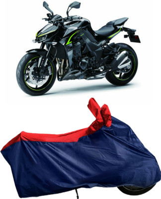 Autofly Waterproof Two Wheeler Cover for Kawasaki(Z1000, Blue, Red)