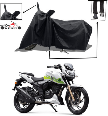KEDIT Two Wheeler Cover for TVS(Apache RTR 200 Fi E100, Black)