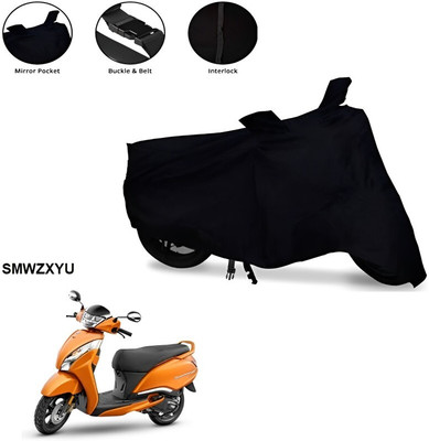 smwzxyu Waterproof Two Wheeler Cover for TVS(Jupiter, Black)