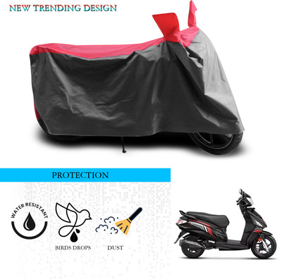 ANTHUB Waterproof Two Wheeler Cover for Hero(Motocorp Maestro Edge 110 BS6, Grey, Red)
